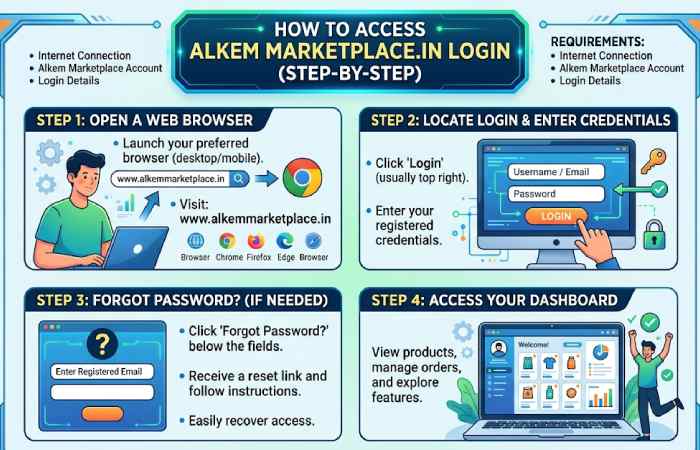 how to access alkem marketplace.in login