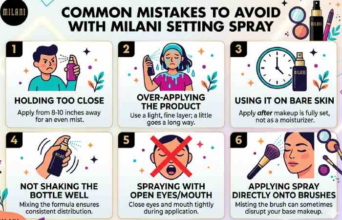 mistakes to avoid in milani setting spray