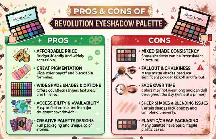pros and cons of revolution eyeshadow palette
